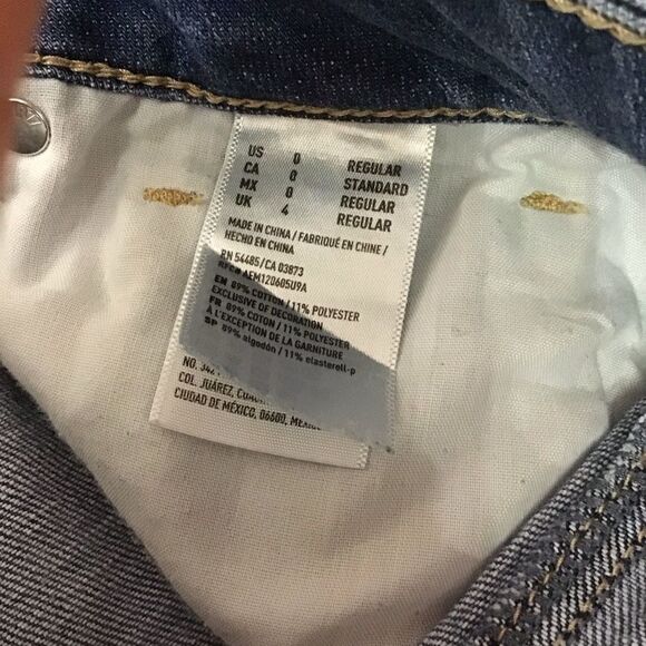 AMERICAN Eagle outfitters Tomgirl jeans ripped jeans distressed damaged size 0 - Picture 6 of 12